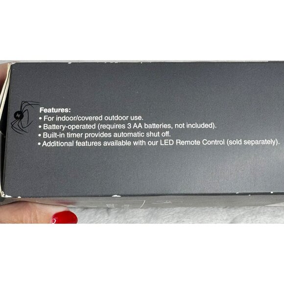 Pier 1 Imports Bat Glimmer Strings Flexible LED Lights 10ft 60 Lights Halloween - Picture 8 of 12